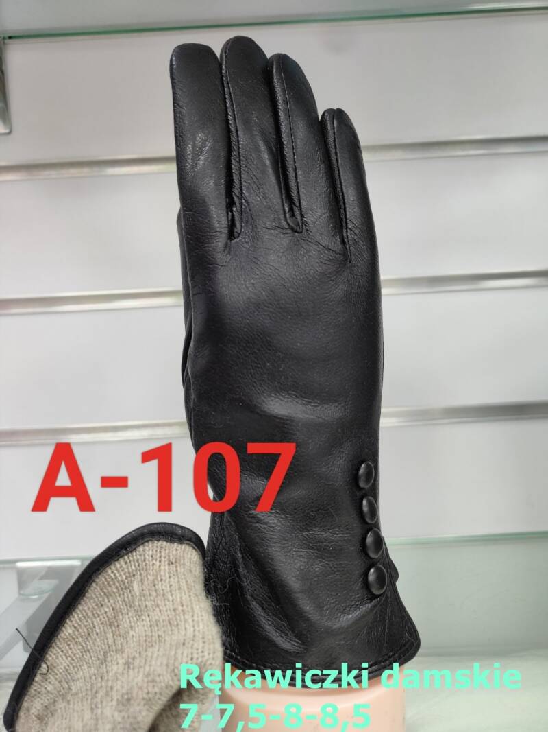Rękawiczki skórzane damskie Roz 7-8.5, 1 kolor Paczka 10 szt
